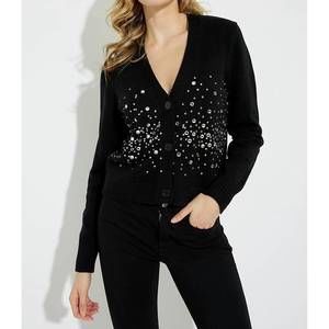 ALISON SHERI | Sweaters | New Alison Sheri Shimmer Detail Embellished  Cardigan In Black Sparkle | Poshmark